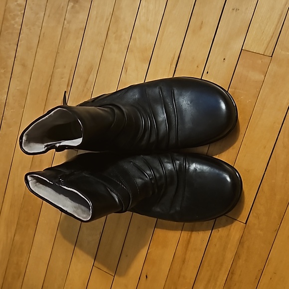 Naturalizer Cassini Ankle Boots Booties Women’s Leather Black Comfort Shoes - Picture 1 of 8